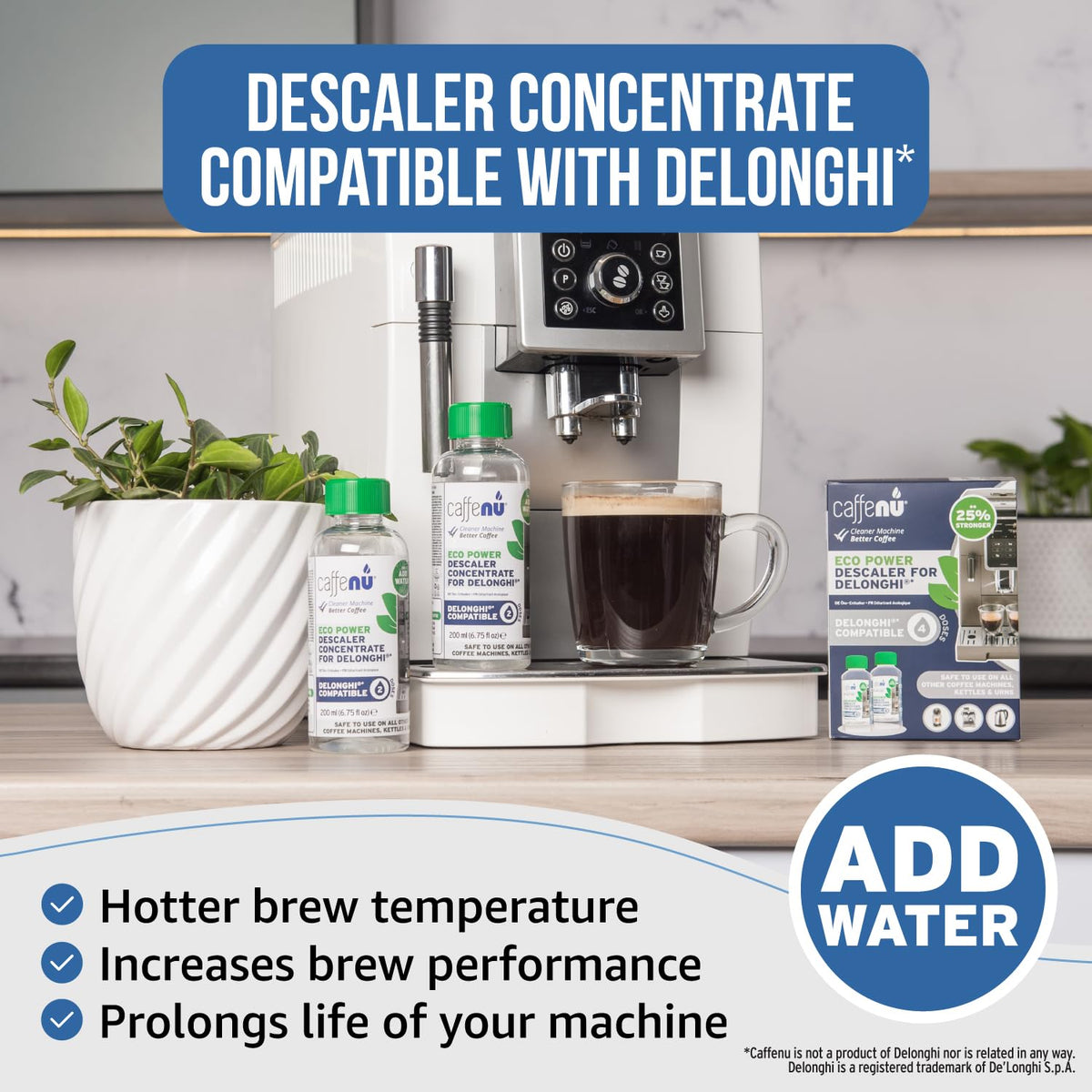 De'Longhi Compatible Descaling Solution, 2 Bottles
