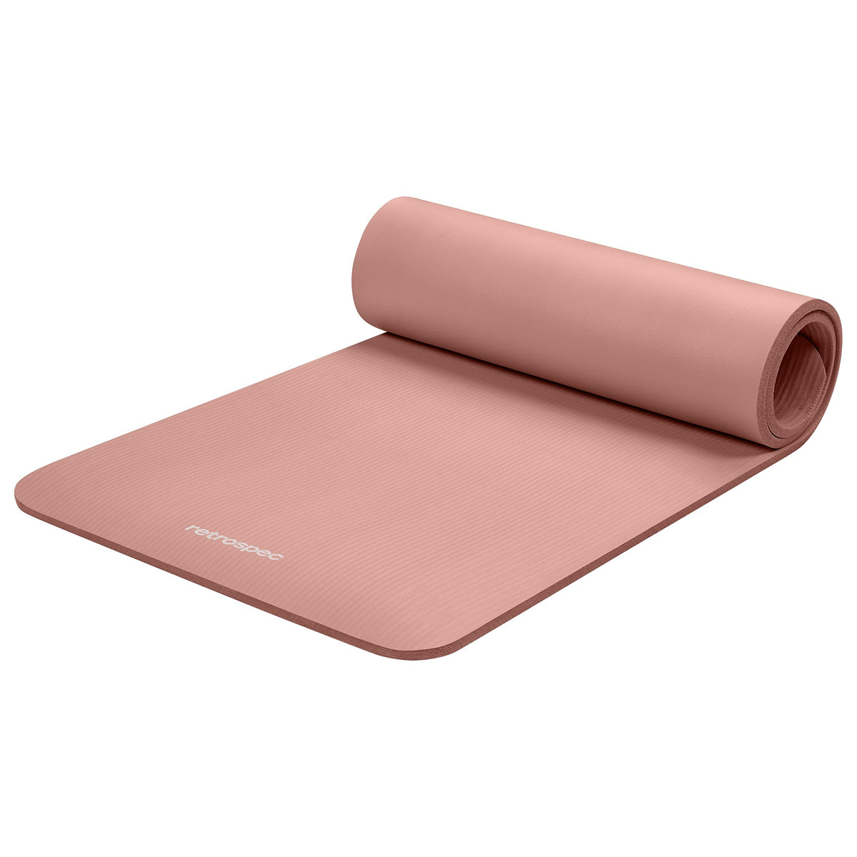 Retrospec Solana Yoga Mat, 1/2 Inch Thick, Rose