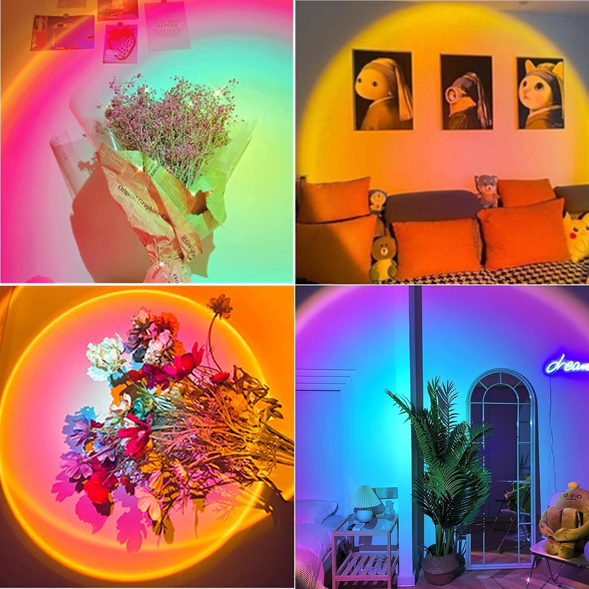 Lekeone Sunset Projection Lamp, 16 Colors