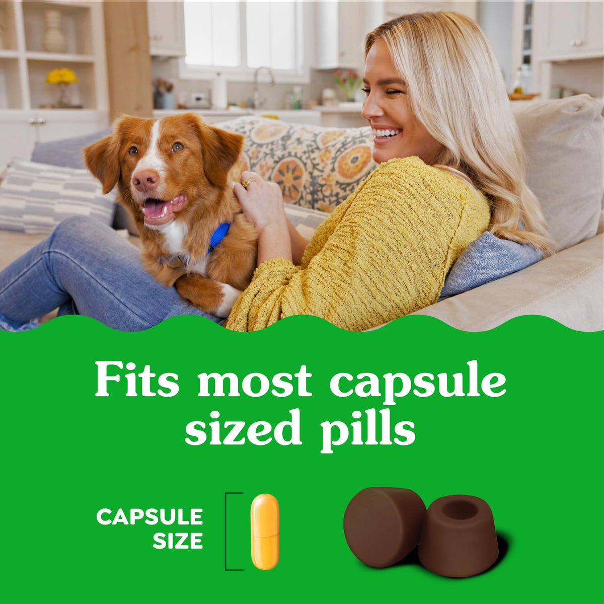 GREENIES Pill Pockets Dog Treats, Capsule Size, Chicken, 60 Count