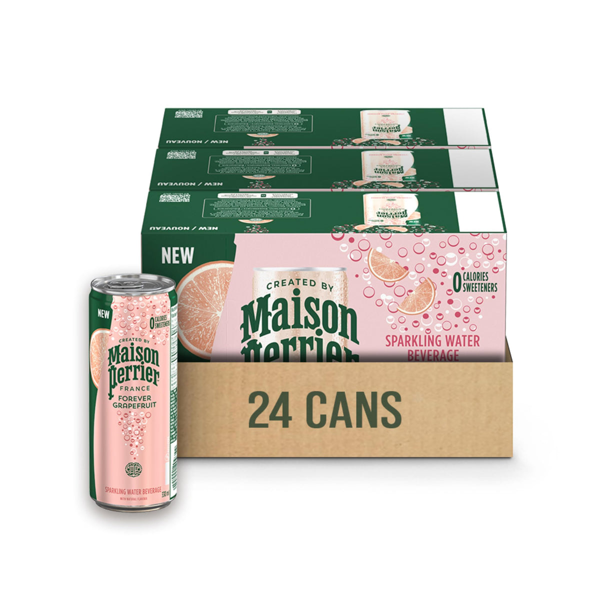 Maison Perrier Forever Grapefruit Sparkling Water, 24 x 330 ml