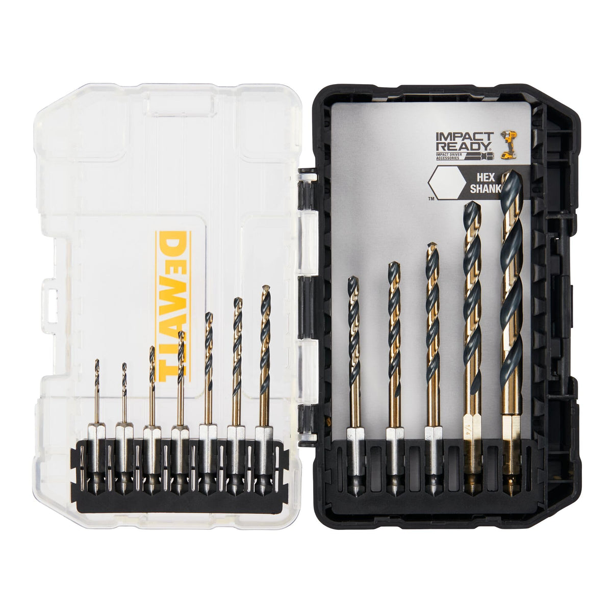 DEWALT 12 Pc Black and Gold Drill Bit Set, DWAH1182