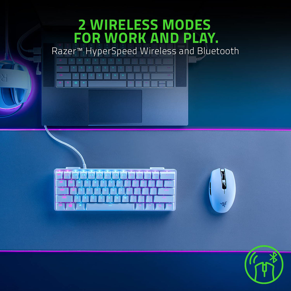 Razer Orochi V2 Wireless Gaming Mouse, White