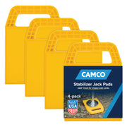 Camco RV Stabilizing Jack Pads (44595), 6.5 Inch x 6.5 Inch, 4 Pack
