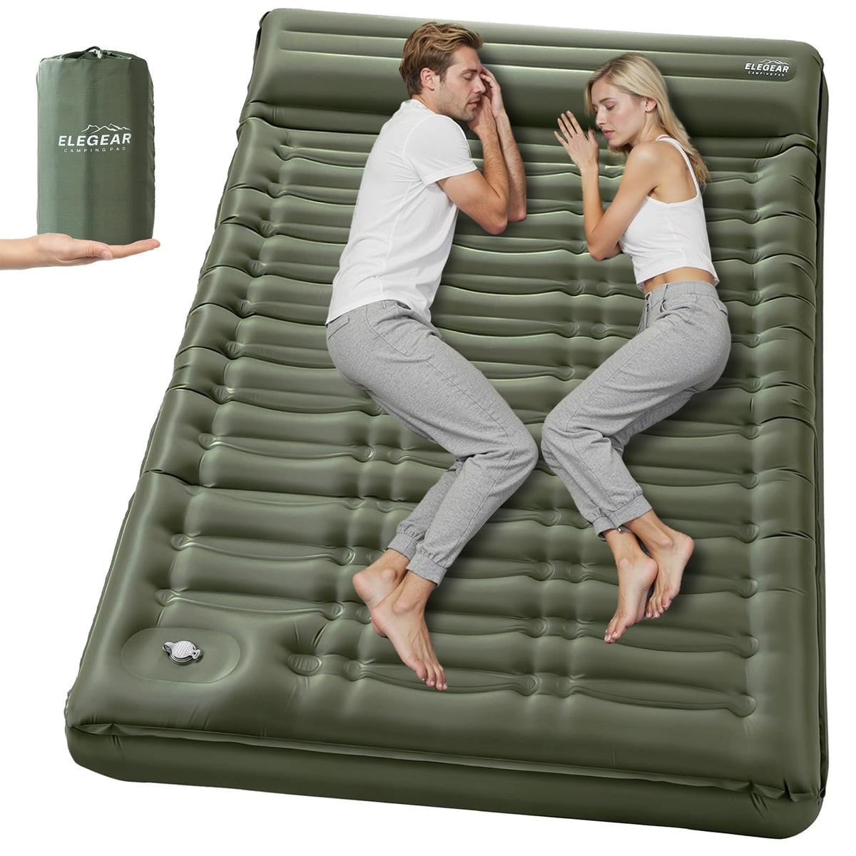 Elegear CumbreX Double Self-Inflating Sleeping Pad, 5.5", Green