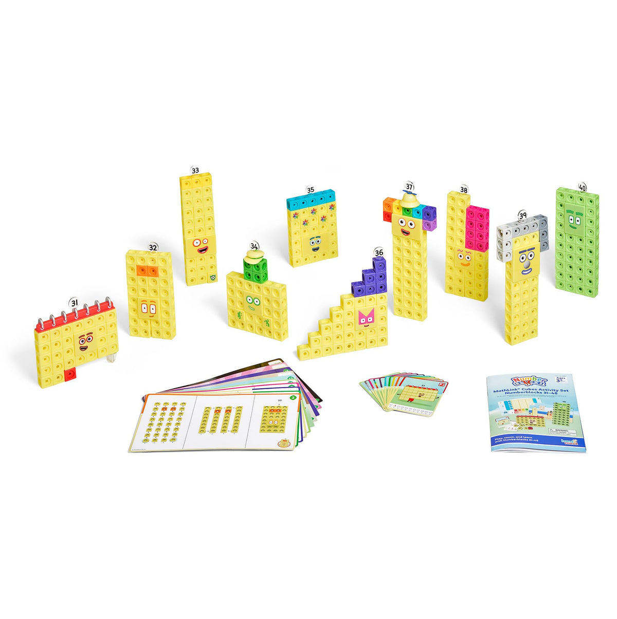 hand2mind Numberblocks 31-40 MathLink Cubes Activity Set