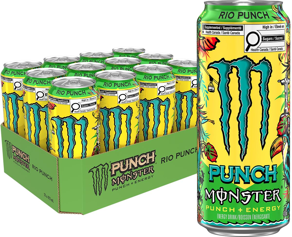 Monster Energy Punch, Rio Punch, 473mL, 12 Pack