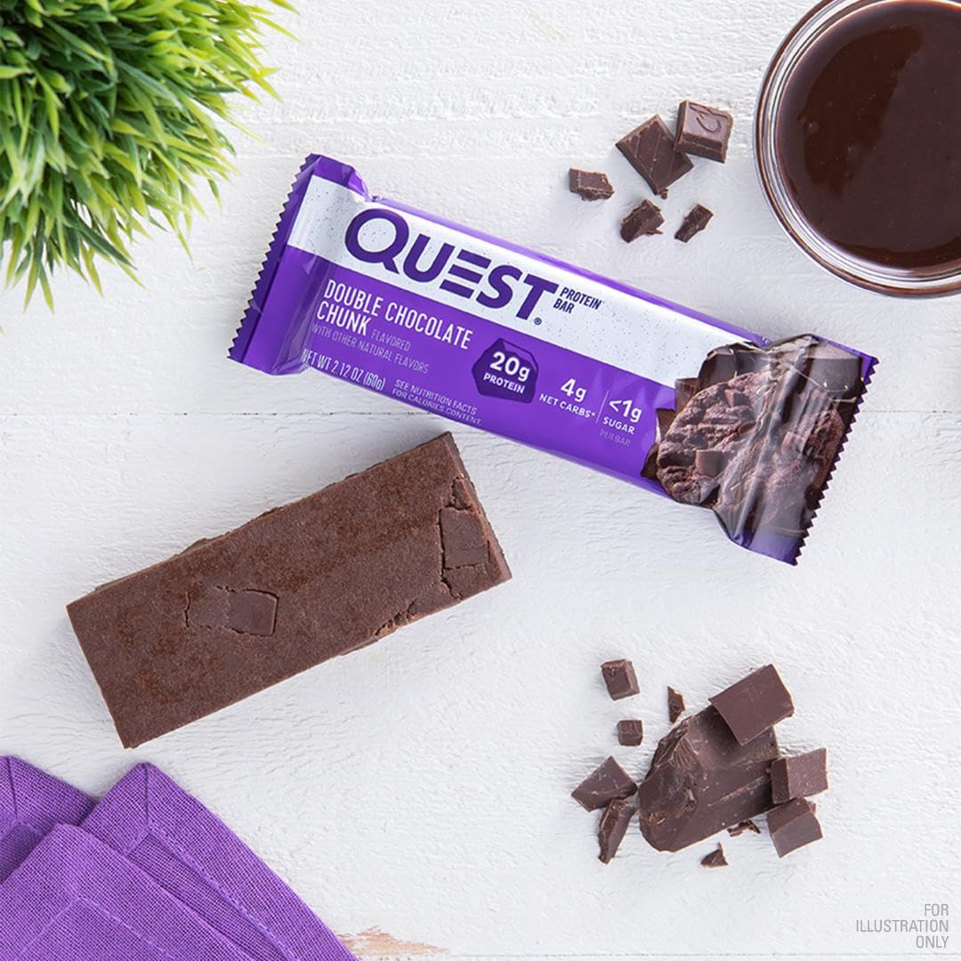 Quest Nutrition Double Chocolate Chunk Protein Bar, 12 Count