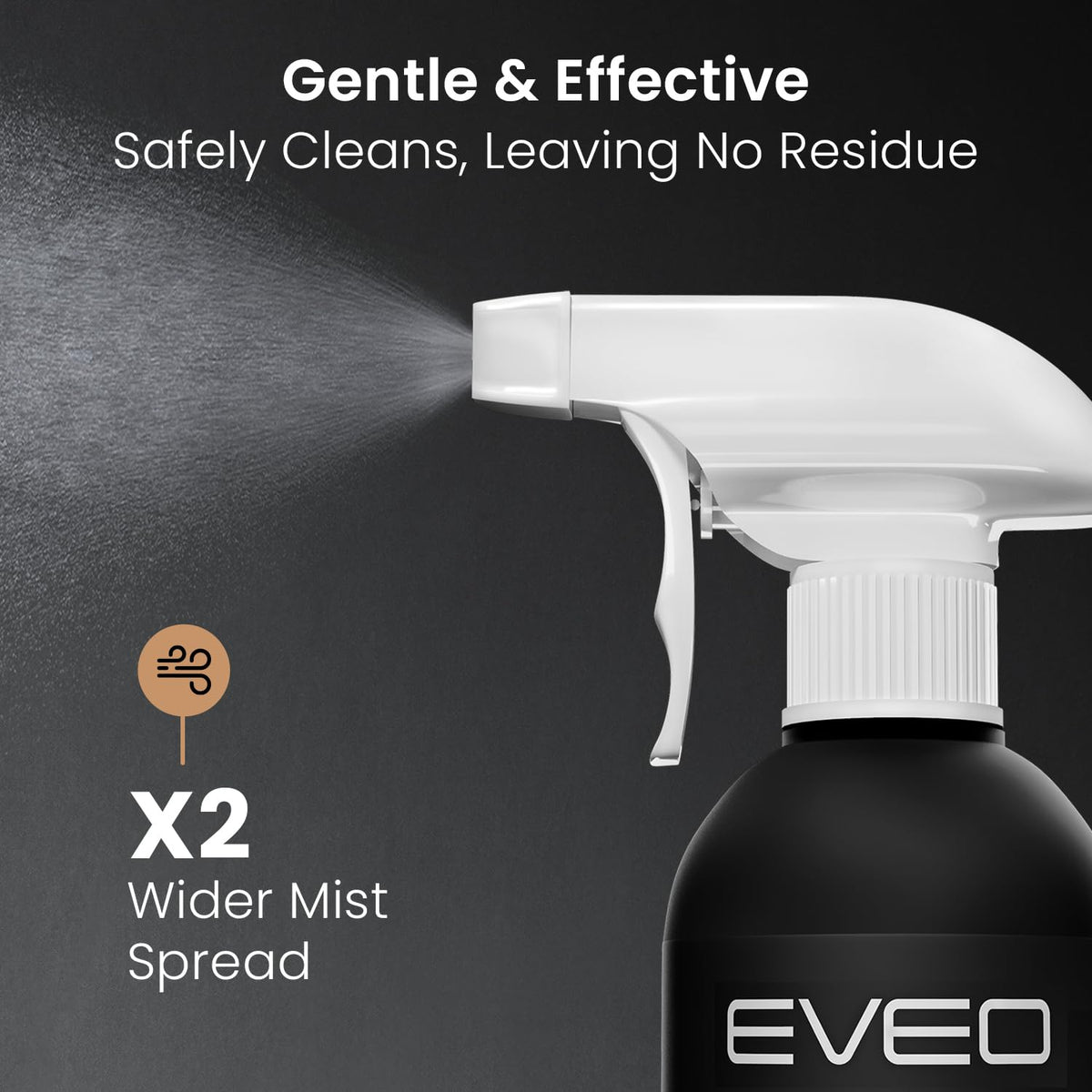 EVEO Streak-Free Screen Cleaner Spray Kit with Microfibre Cloth