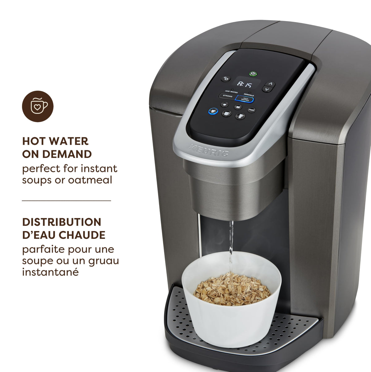Keurig K-Elite Single Serve K-Cup Pod Coffee Maker, Brushed Slate
