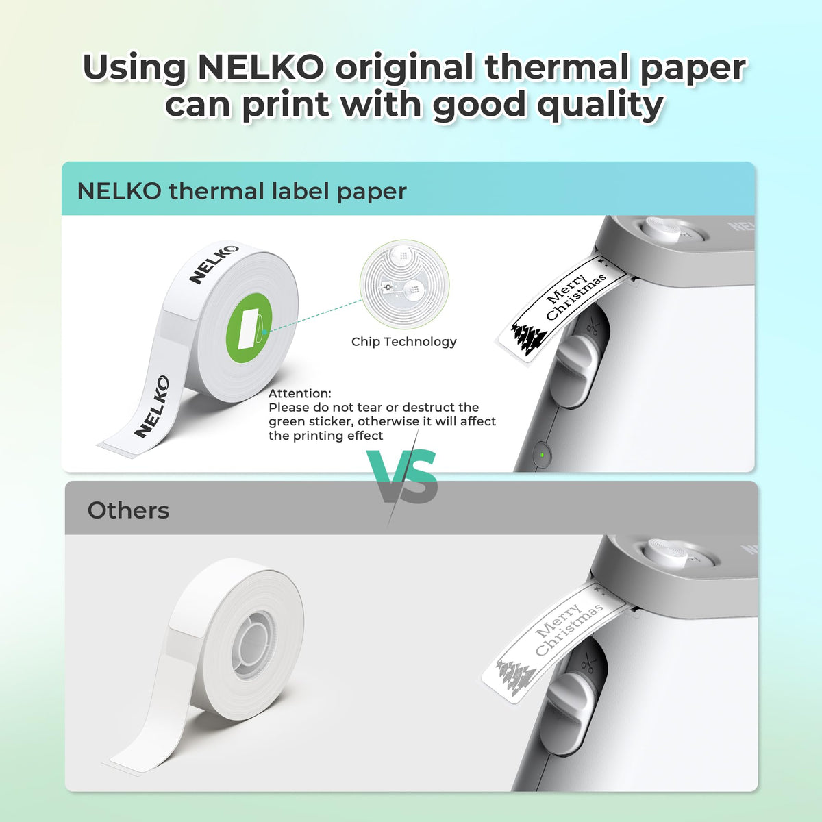 Nelko P21 Portable Bluetooth Label Maker with Tape, White