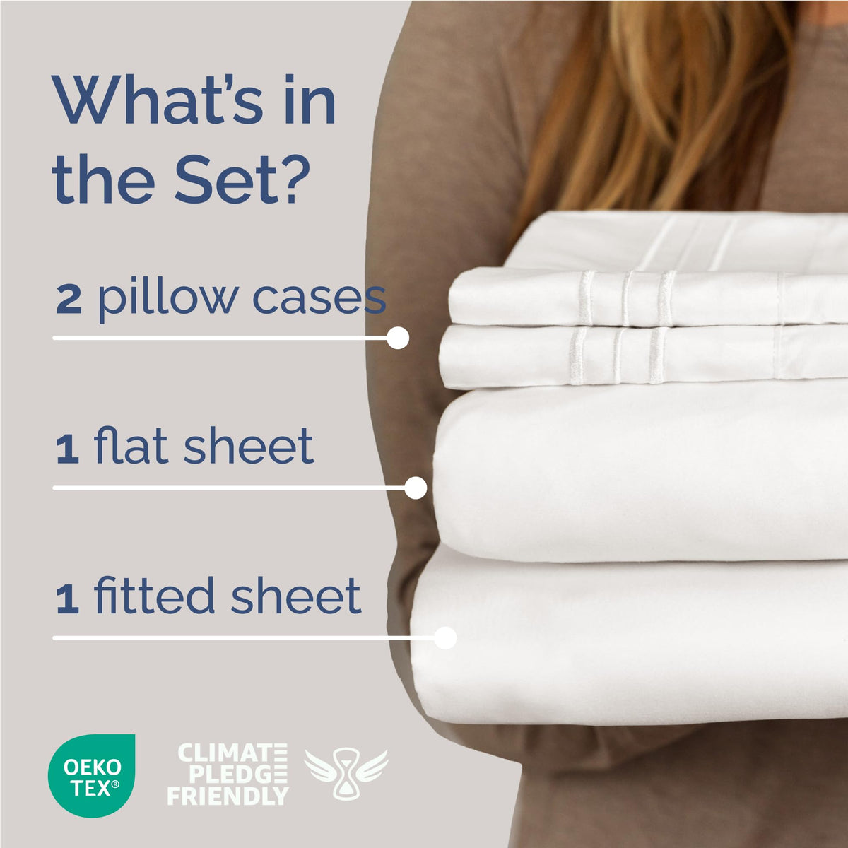 CGK Unlimited Brushed Microfibre Sheet Set, Full, Antique White