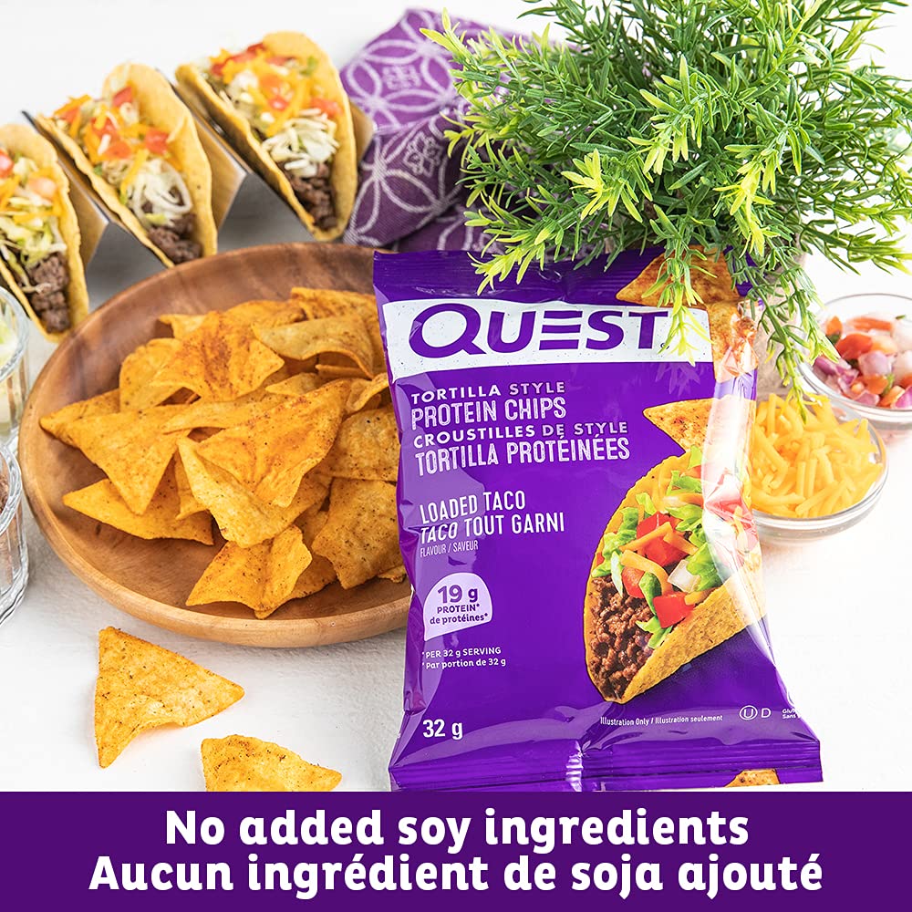 Quest Tortilla Style Protein Chips, Loaded Taco, 8 Count