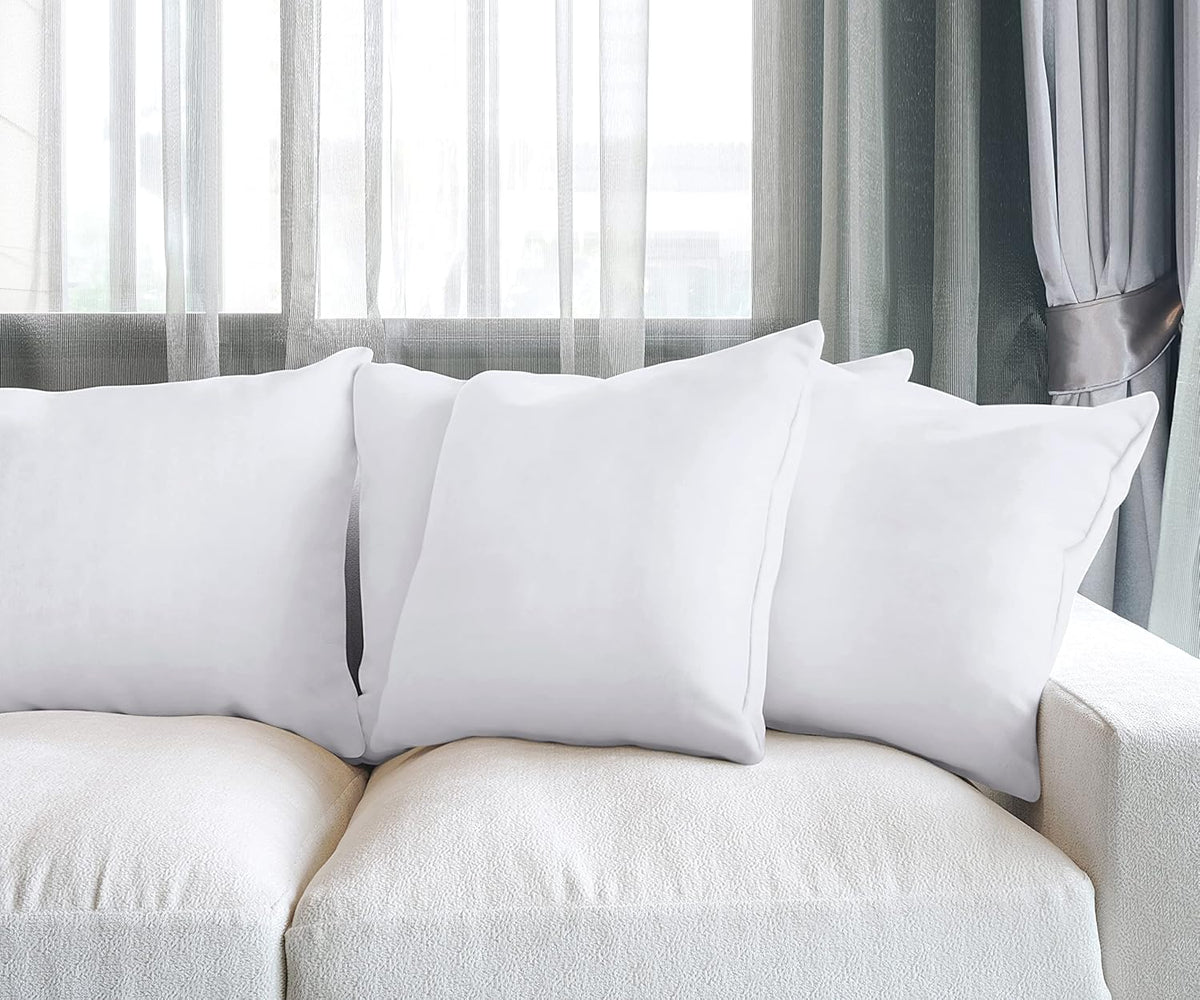 Utopia Bedding Throw Pillow Inserts, 20 x 20 in, Set of 4, White