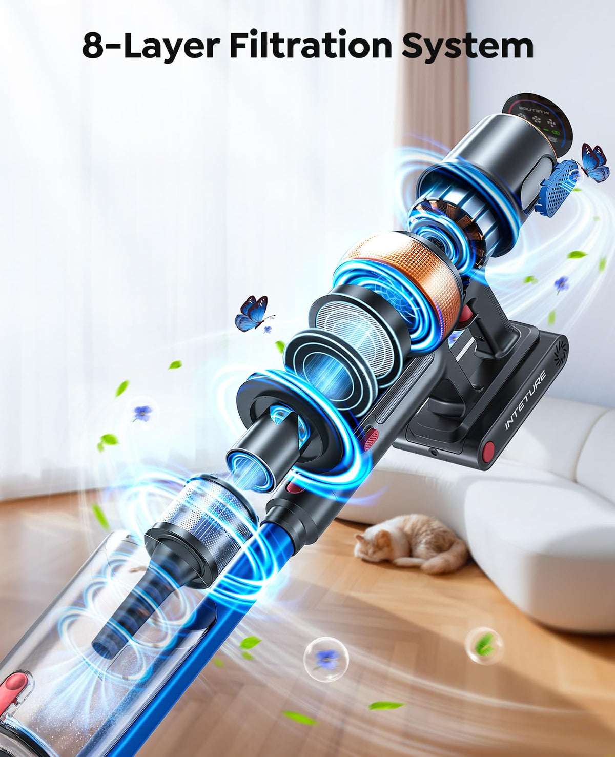 Inteture Cordless Stick Vacuum Cleaner, 650W