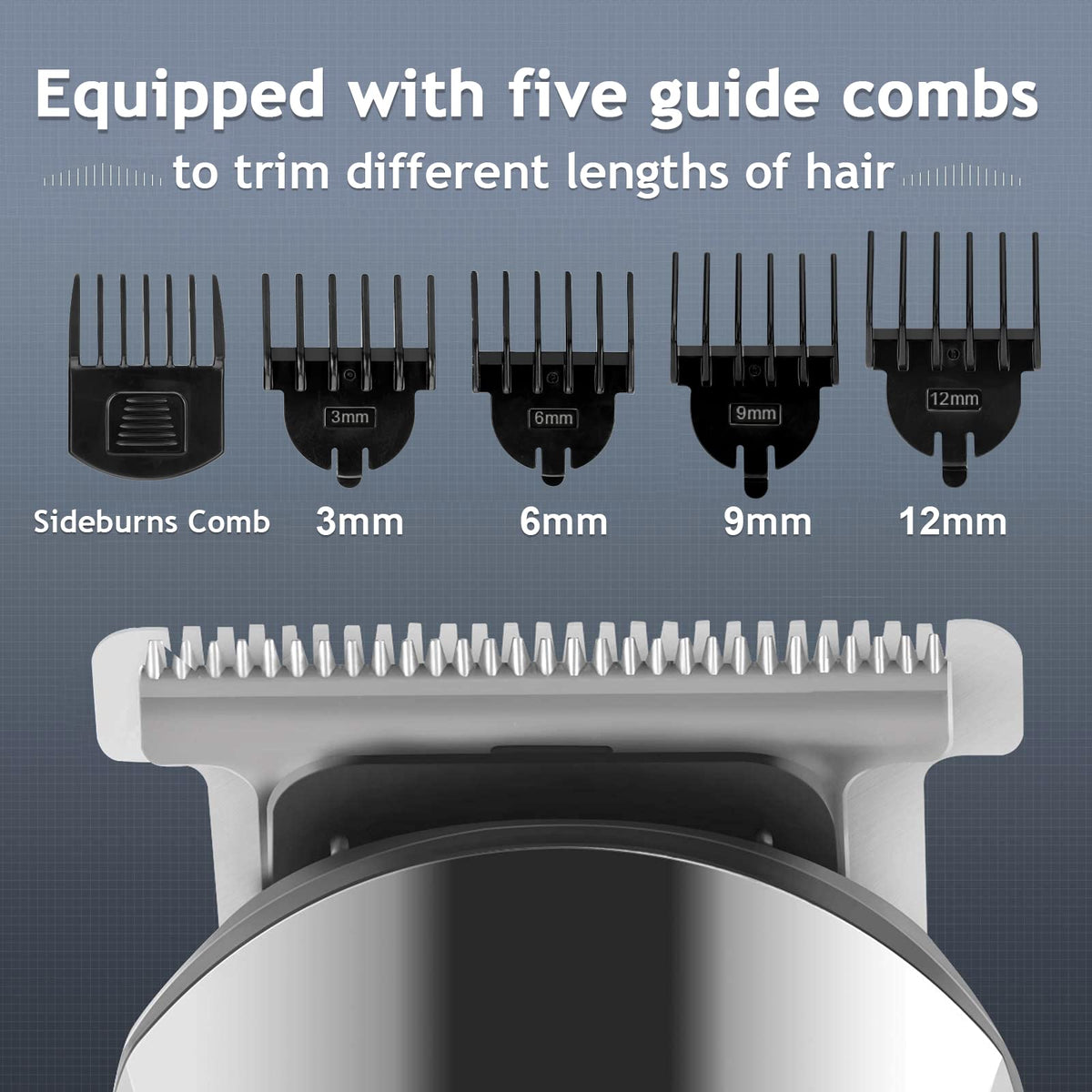 Ufree Waterproof Beard Trimmer for Men, Silver