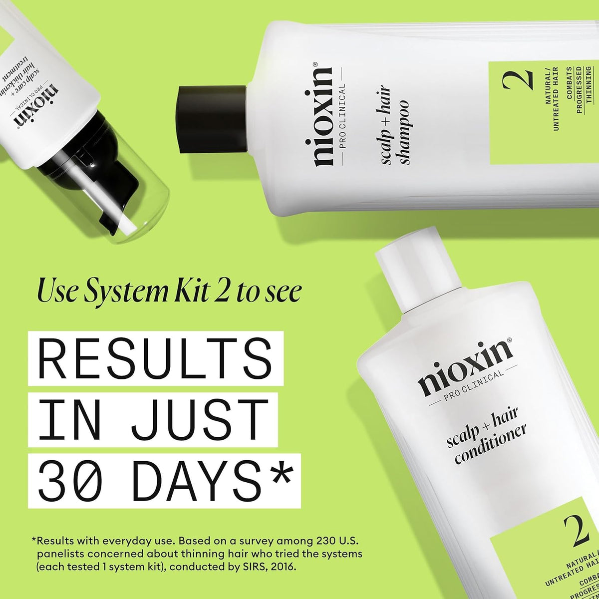 Nioxin Scalp + Hair Thickening System 2 Shampoo, 16.9 fl oz