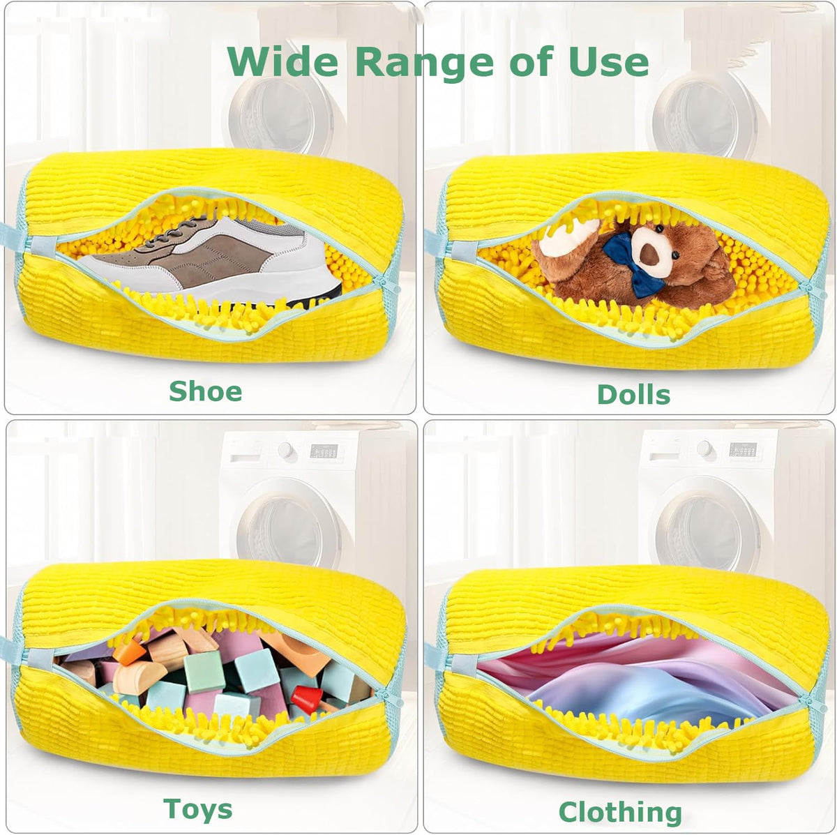 Dinghao Shoe Washing Machine Bags, 2-Pack, Yellow