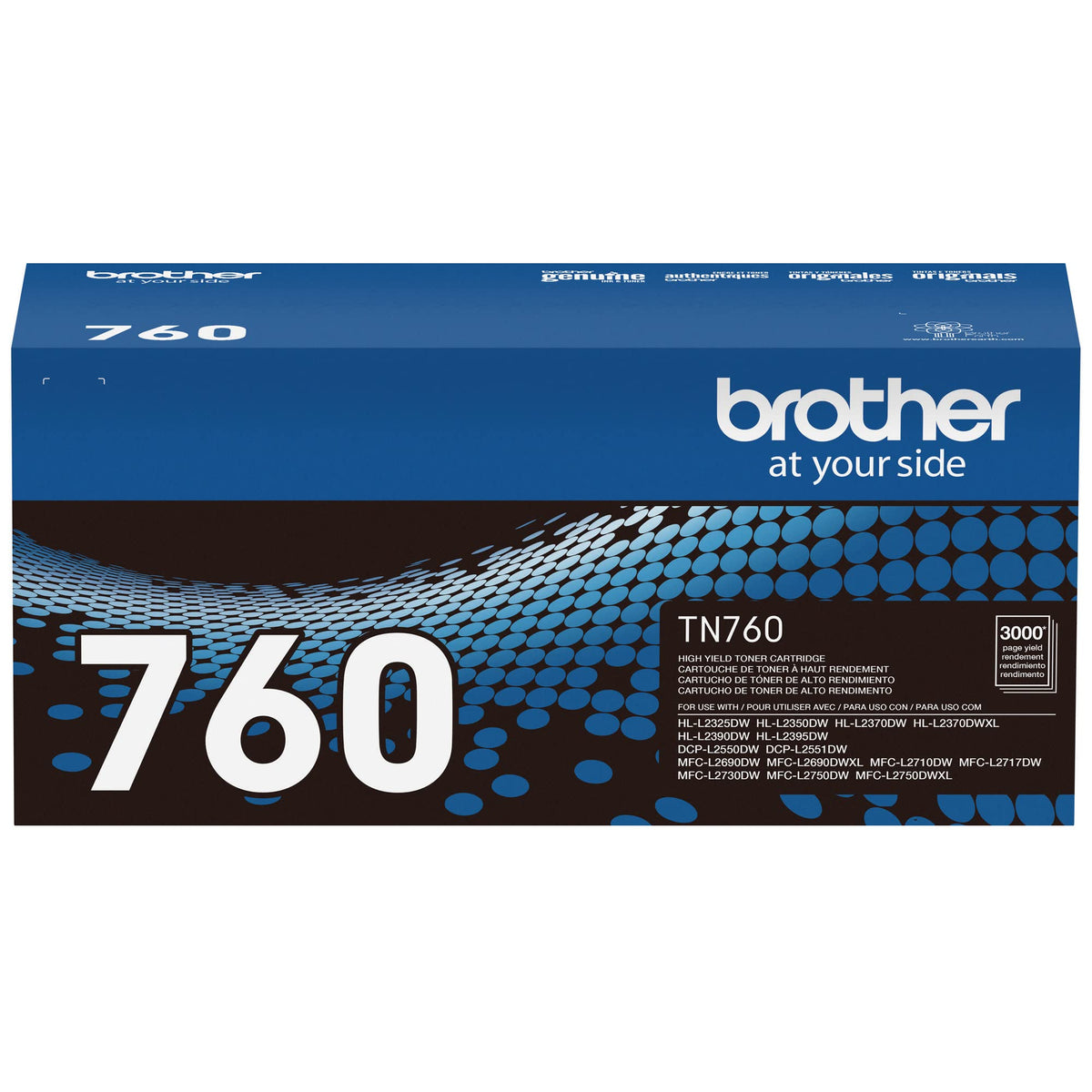Brother TN760 High-Yield Black Toner Cartridge