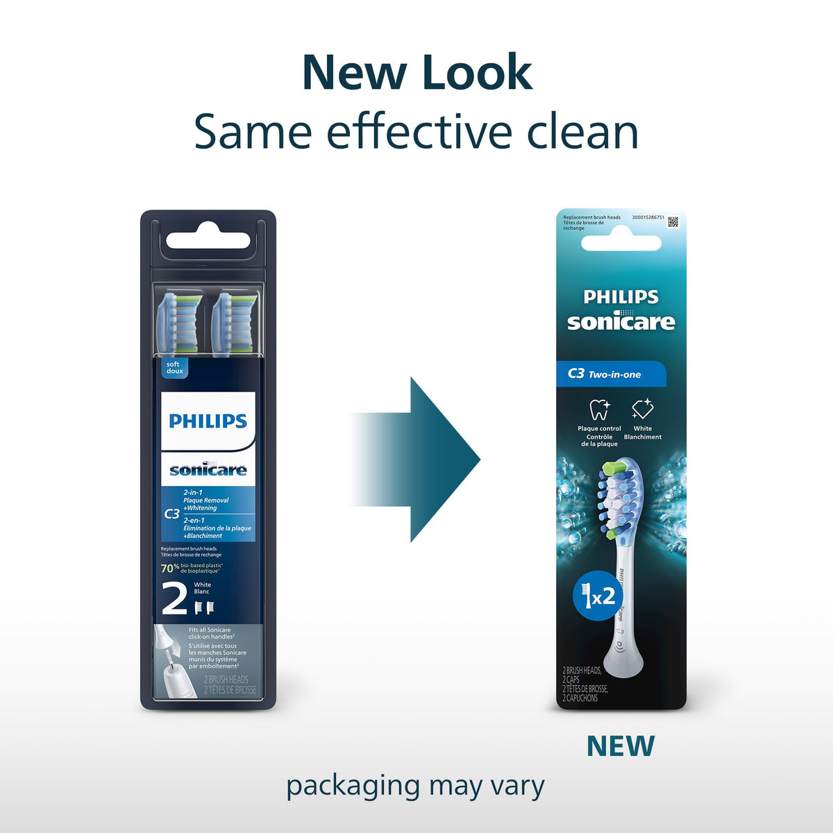 Philips Sonicare C3 Plaque + Whitening Brush Heads, 2 Pack, HX9042/65