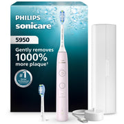 Philips Sonicare 5950 Rechargeable Electric Toothbrush, Pink, 2 Heads