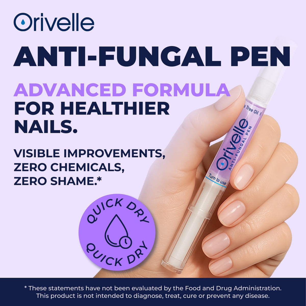 Orivelle Toenail Care Pen with Tea Tree Oil (4 Pack)