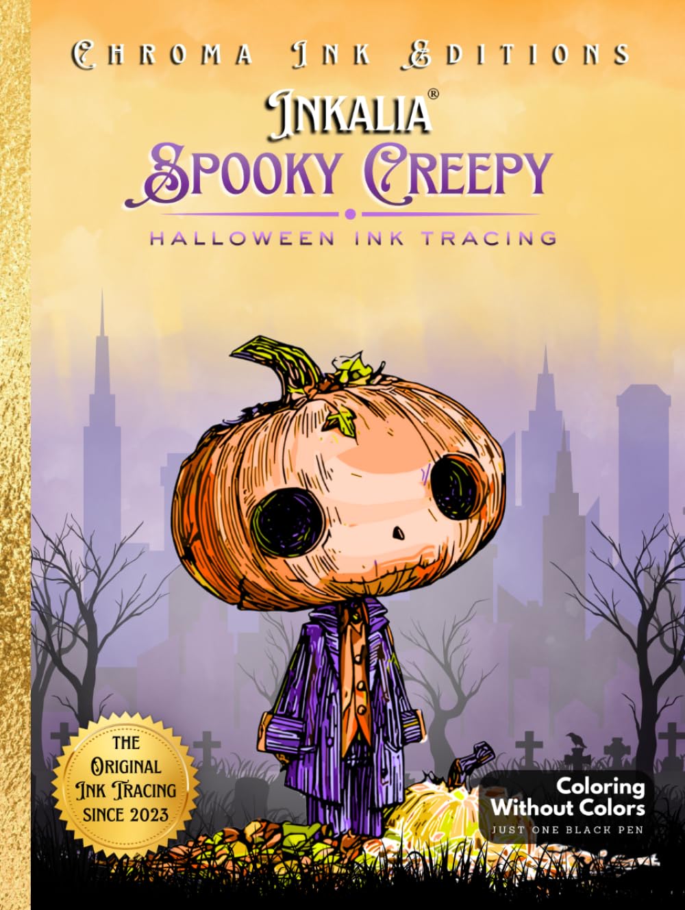 Inkalia Tracing Spooky Creepy and Cute Halloween Coloring Book