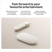 Google TV Streamer 4K with Voice Remote, 32 GB, Porcelain