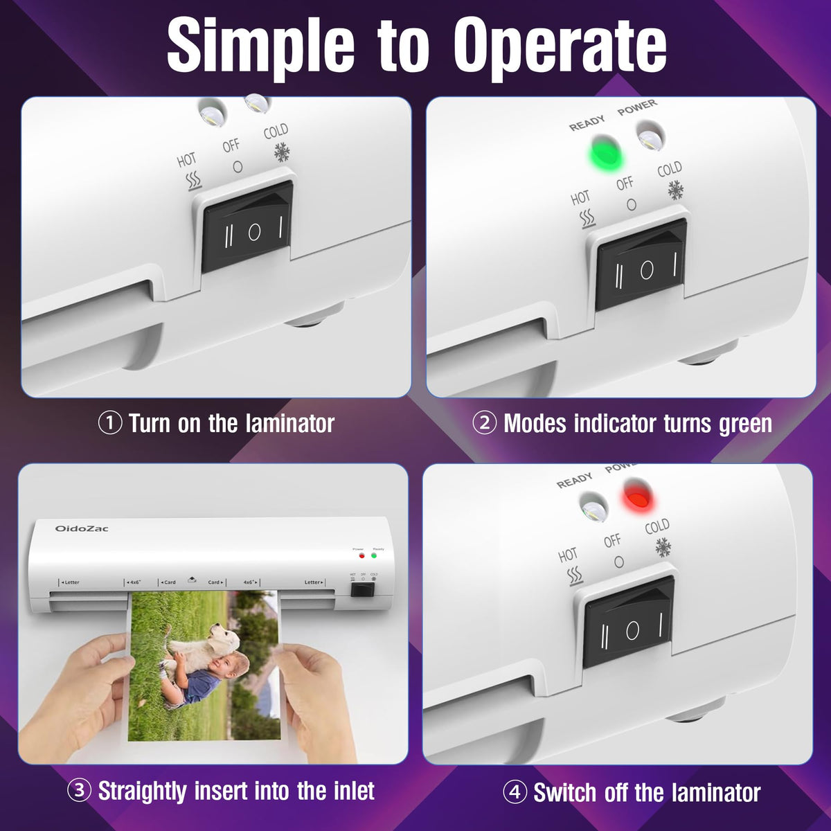 9" 4-in-1 Thermal Laminator with 15 Pouches, Trimmer & Corner Rounder