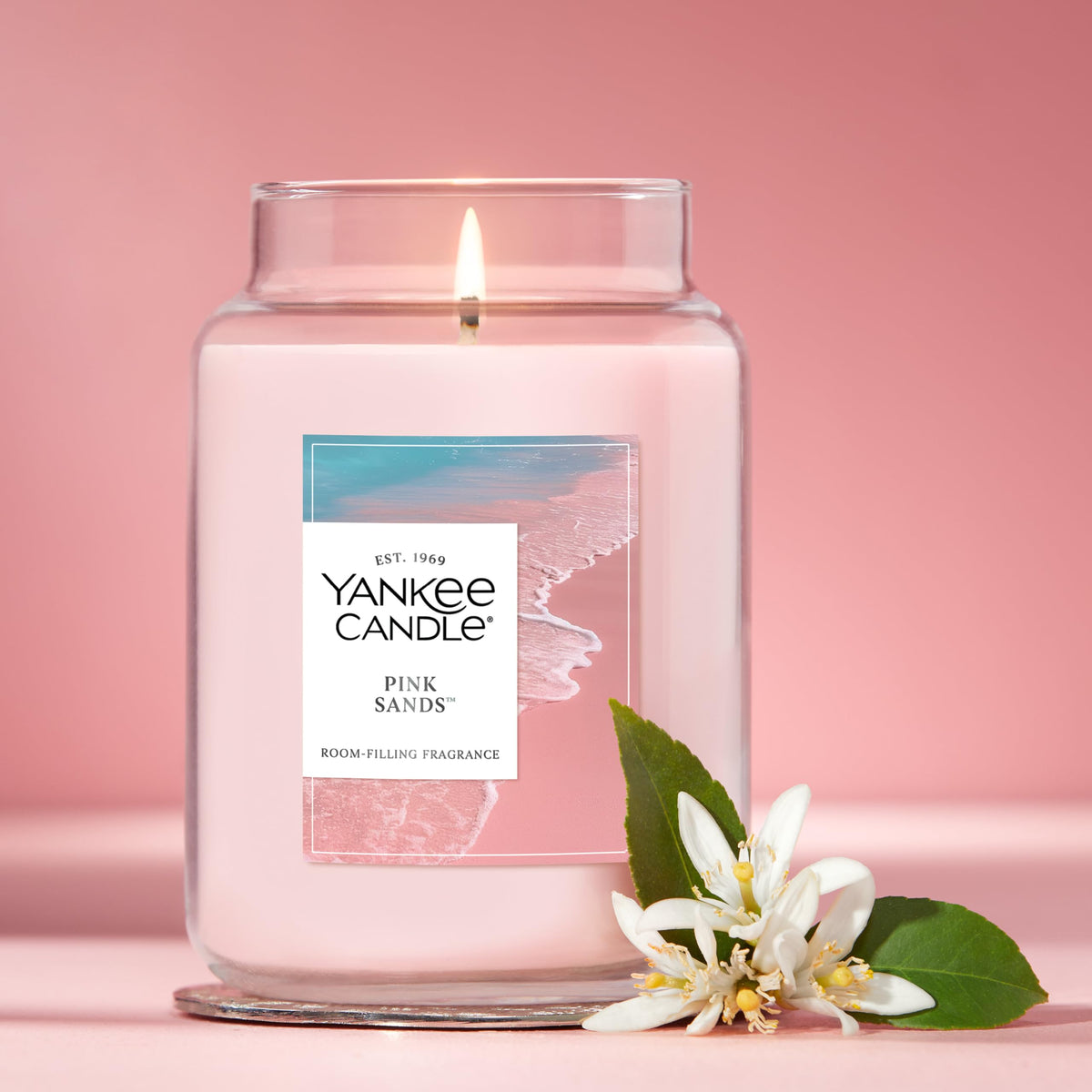 Yankee Candle Large Jar Scented Candle, Pink Sands, 22oz