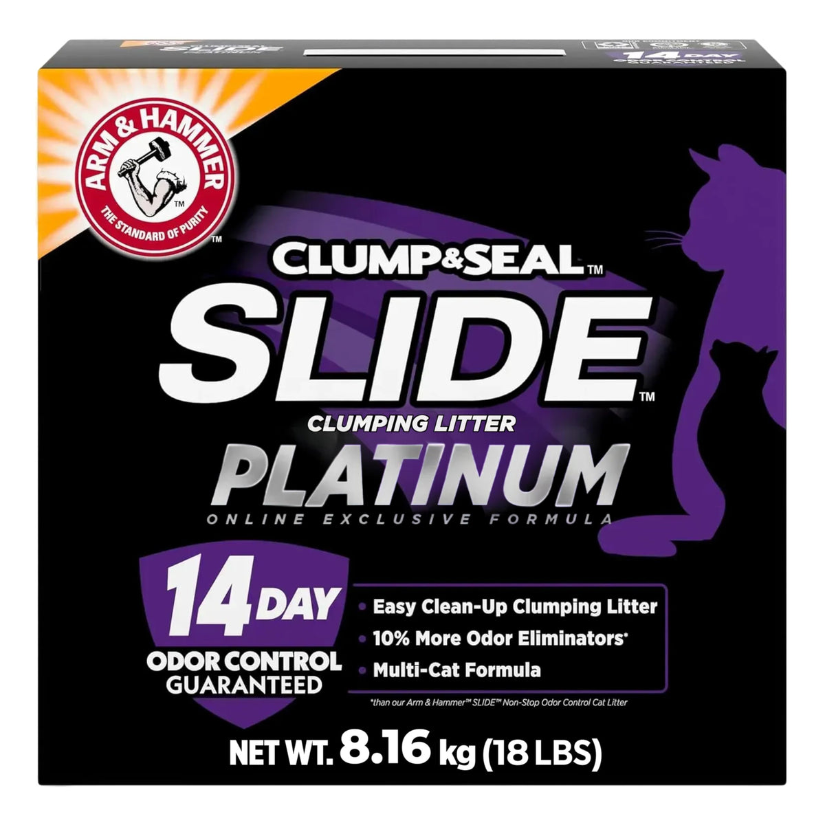 Arm & Hammer Platinum Multi-Cat Clumping Clay Litter, 8.16 kg