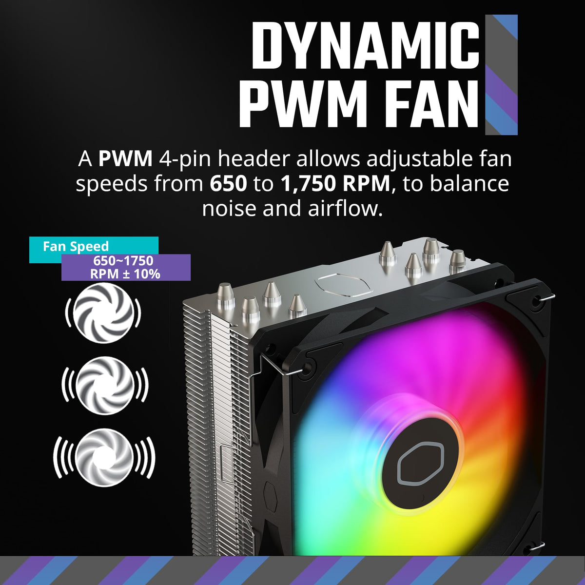 Cooler Master Hyper 212 Spectrum V3 CPU Air Cooler (RR-S4NA-17PA-R1)