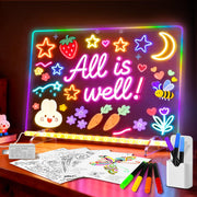 LumiBoard LED Drawing Board for Kids, 13.7 x 10 in, 7 Markers