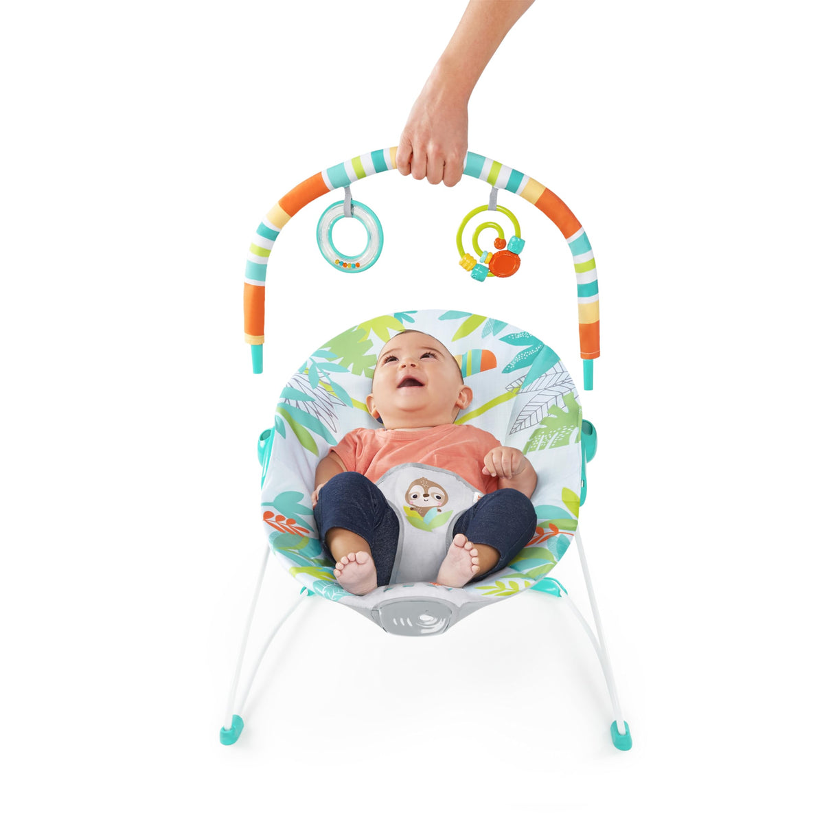 Bright Starts Rainforest Vibes Vibrating Baby Bouncer