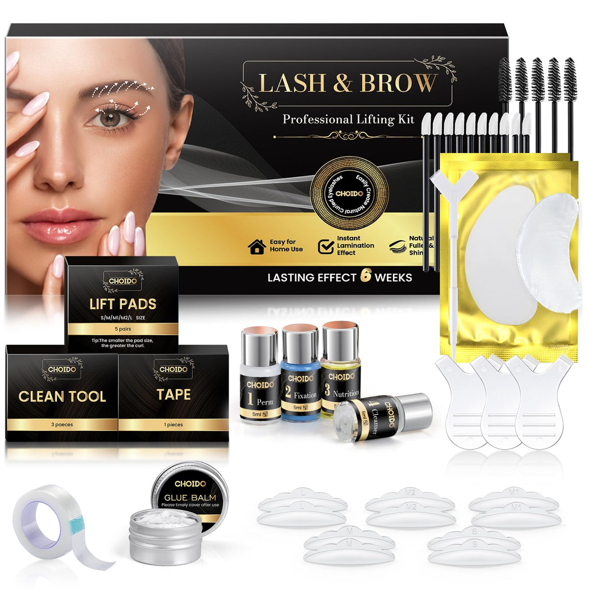 Lash Lift and Brow Lamination Kit, 2-in-1