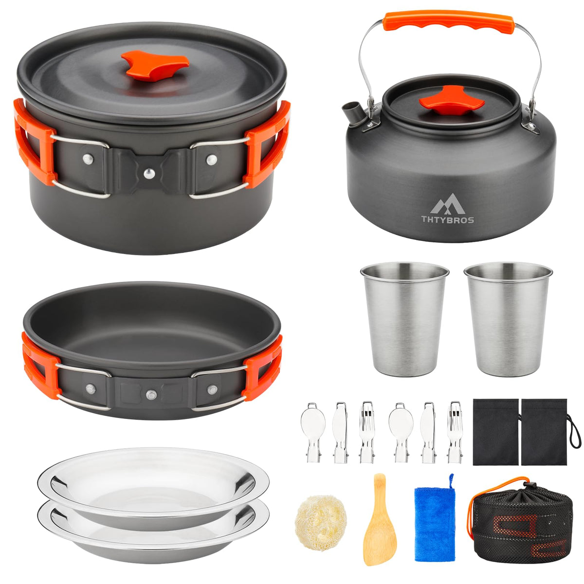 THTYBROS Camping Cookware Kit (17 Pieces)