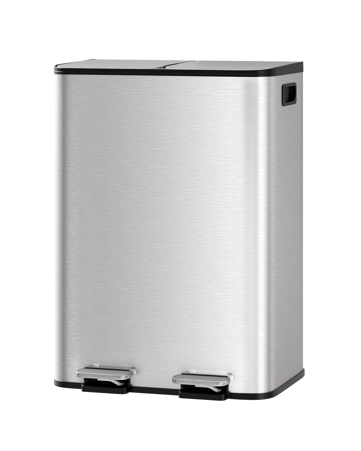 GarveeHome Dual Trash Can with Lid, 2 x 8 Gallon, Stainless Steel