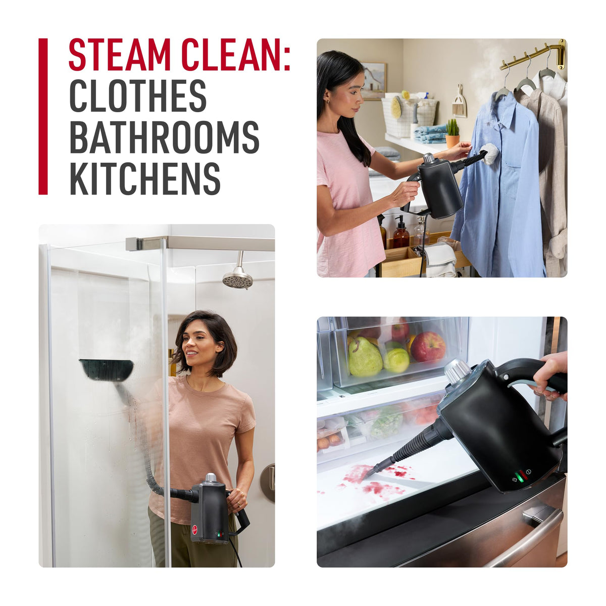 Hoover Portable Handheld Steam Cleaner, 10-in-1, WH25000CA