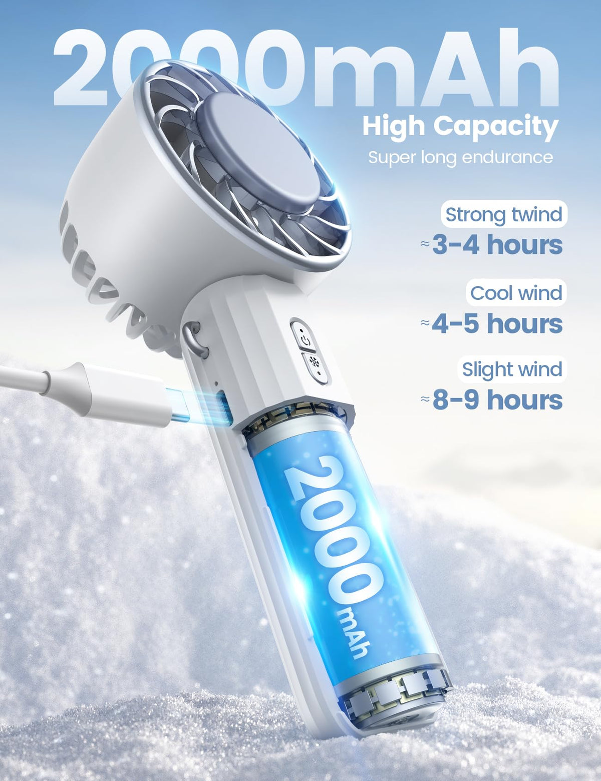 Lamicall Frozen Pad Handheld Fan