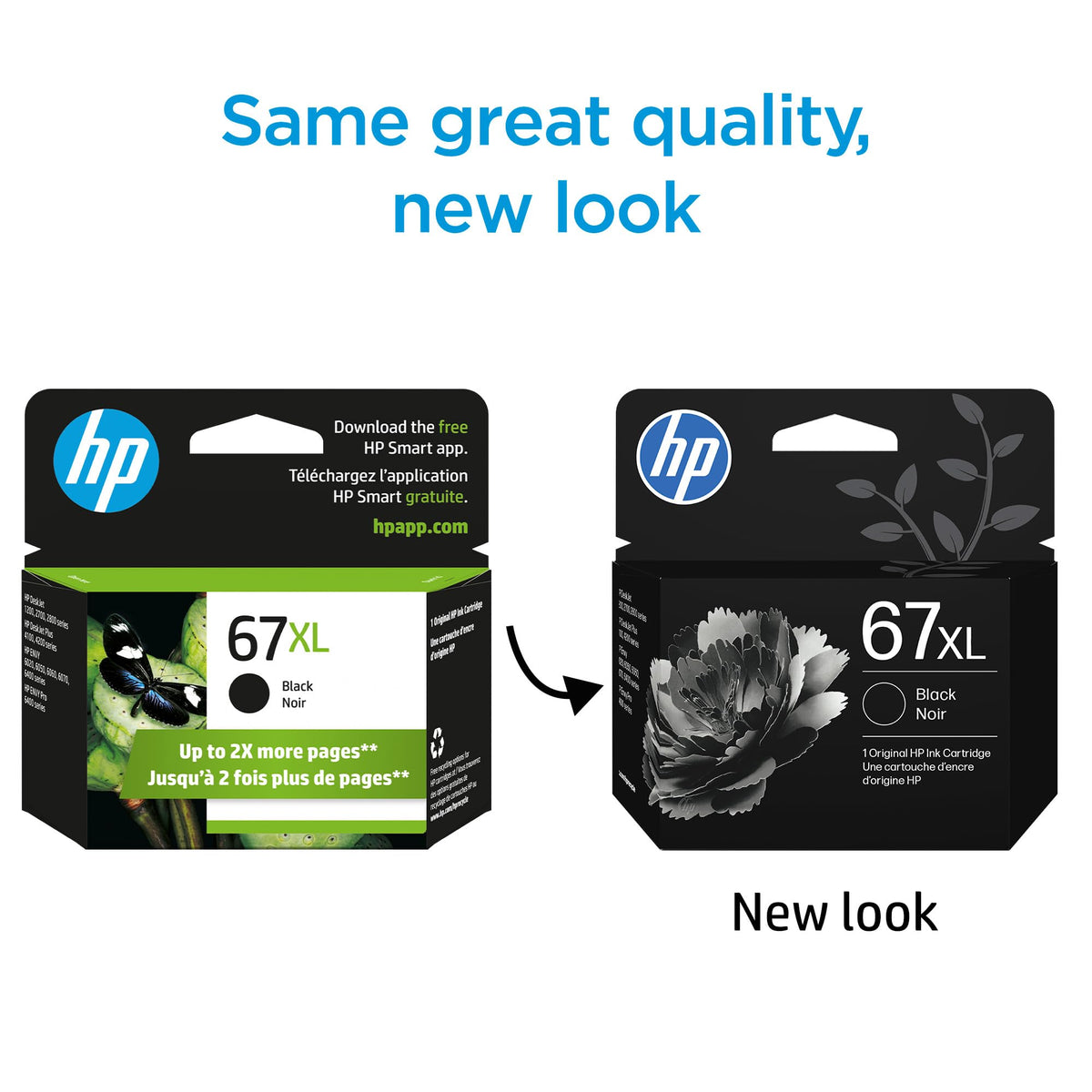 HP 67XL Black High-Yield Original Ink Cartridge, 3YM57AN