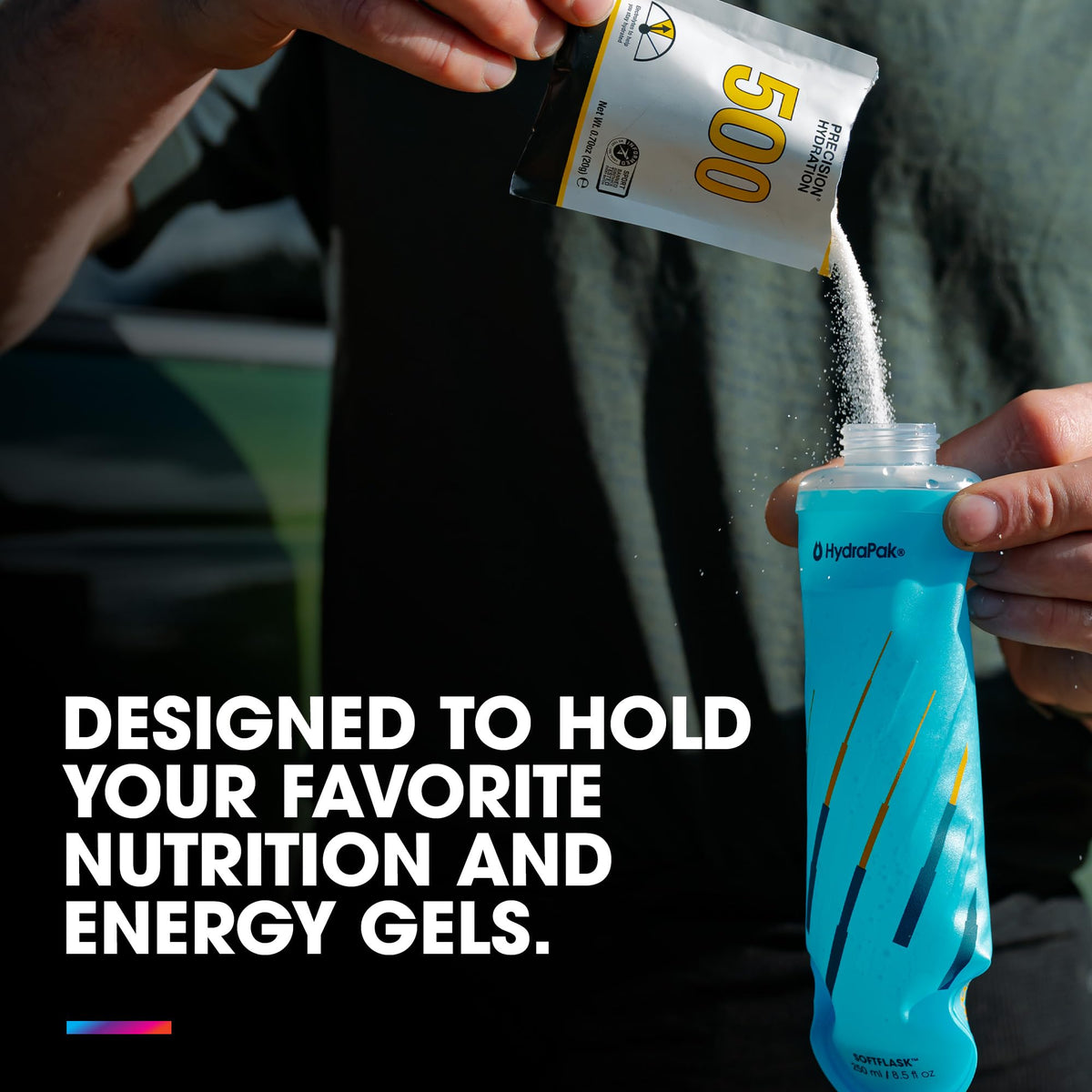 HydraPak SoftFlask Collapsible Nutrition Flask, 150ml, Malibu, 2 Pack