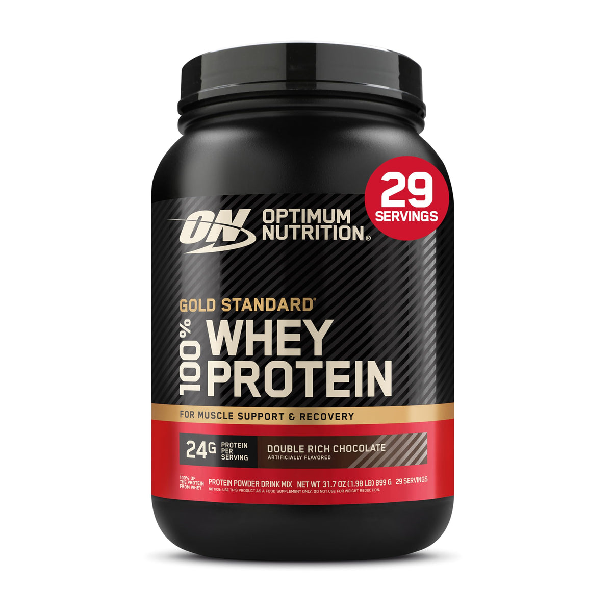 Optimum Nutrition Gold Standard Whey, Double Rich Chocolate, 899 g