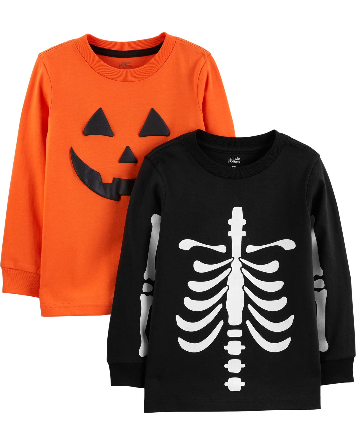 Simple Joys by Carter's Boys' Toddler Halloween Tees, 2-Pack, 2T