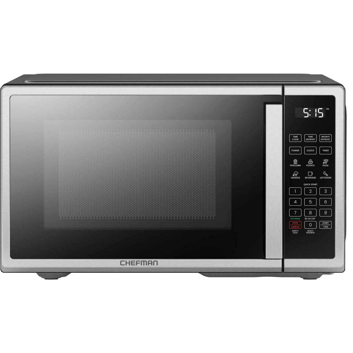 Chefman Digital Countertop Microwave, 0.7 Cu. Ft., 700 W, Stainless