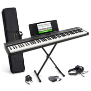 Alesis 88-Key Keyboard Piano Bundle with 480 Sounds and Stand