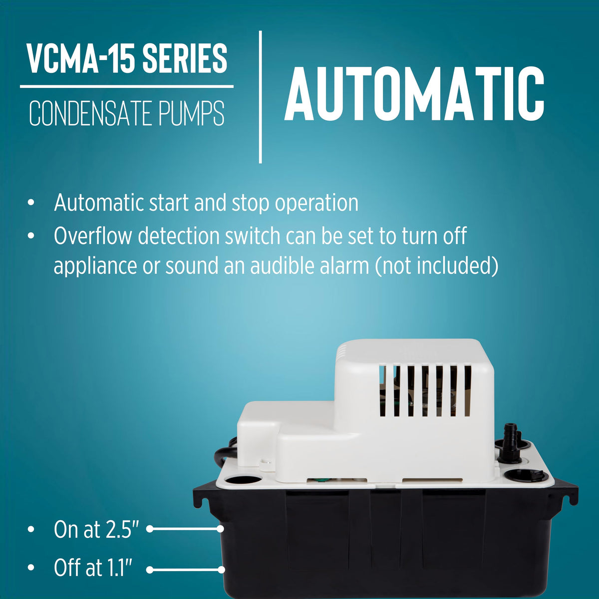Little Giant VCMA-15ULST Condensate Removal Pump, 65 GPH, 554415