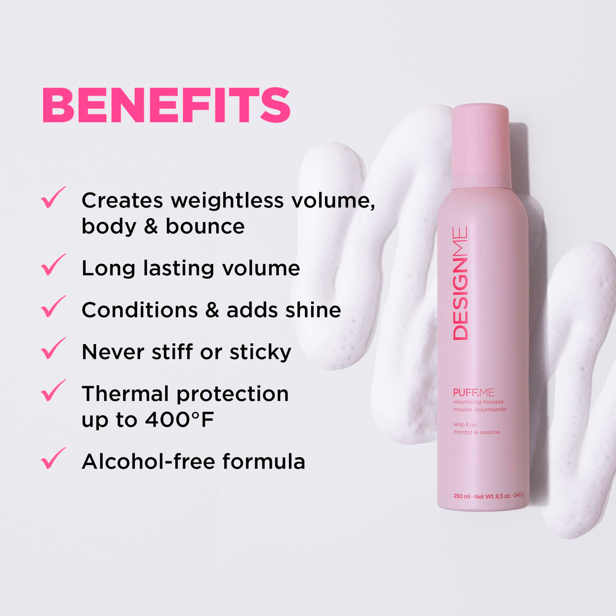 Design.Me PUFF.ME Volumizing Hair Mousse