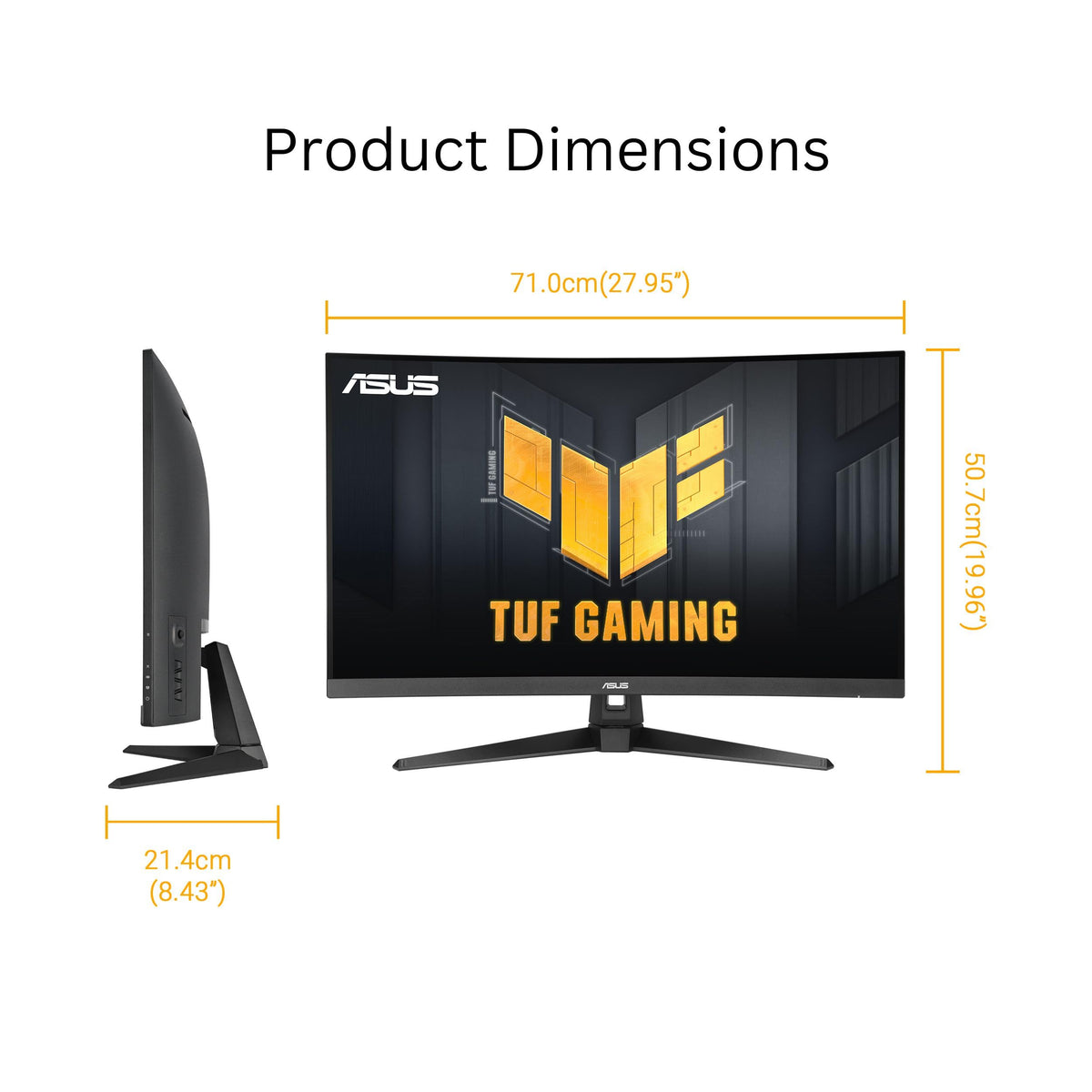 ASUS TUF Gaming VG32WQ3B Curved Gaming Monitor, 31.5", 1440P, 180Hz
