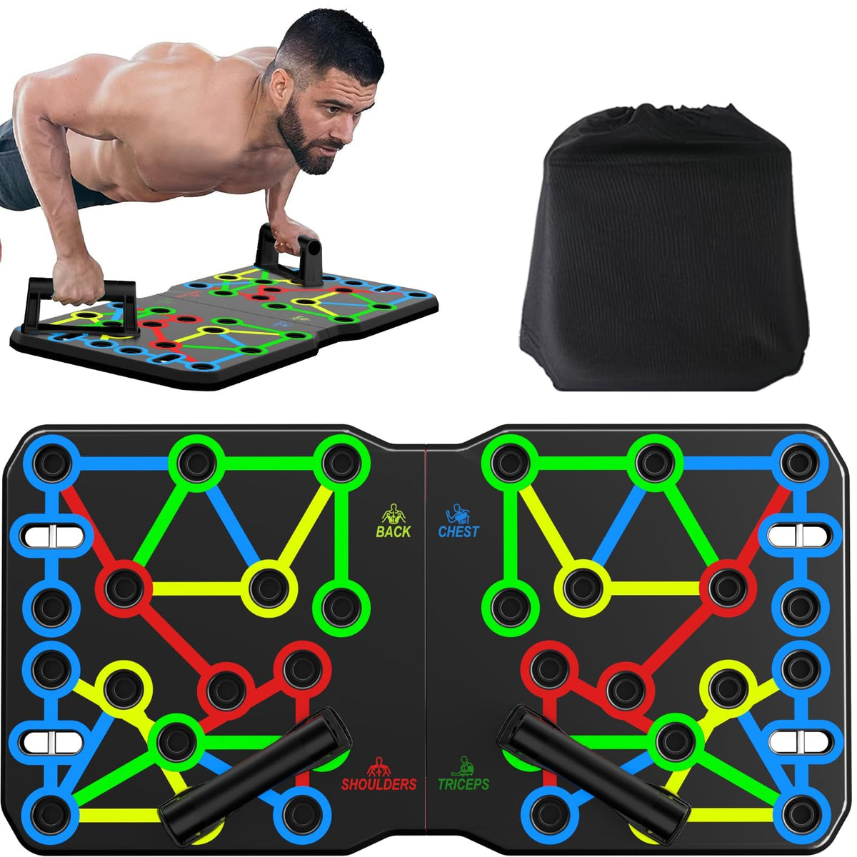 AERLANG Foldable Multi-Function Push Up Board