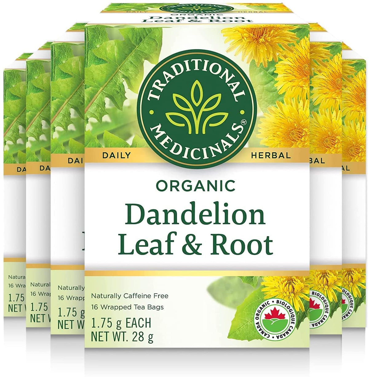 Traditional Medicinals Organic Dandelion Leaf & Root Tea, 6 x 16 Bags